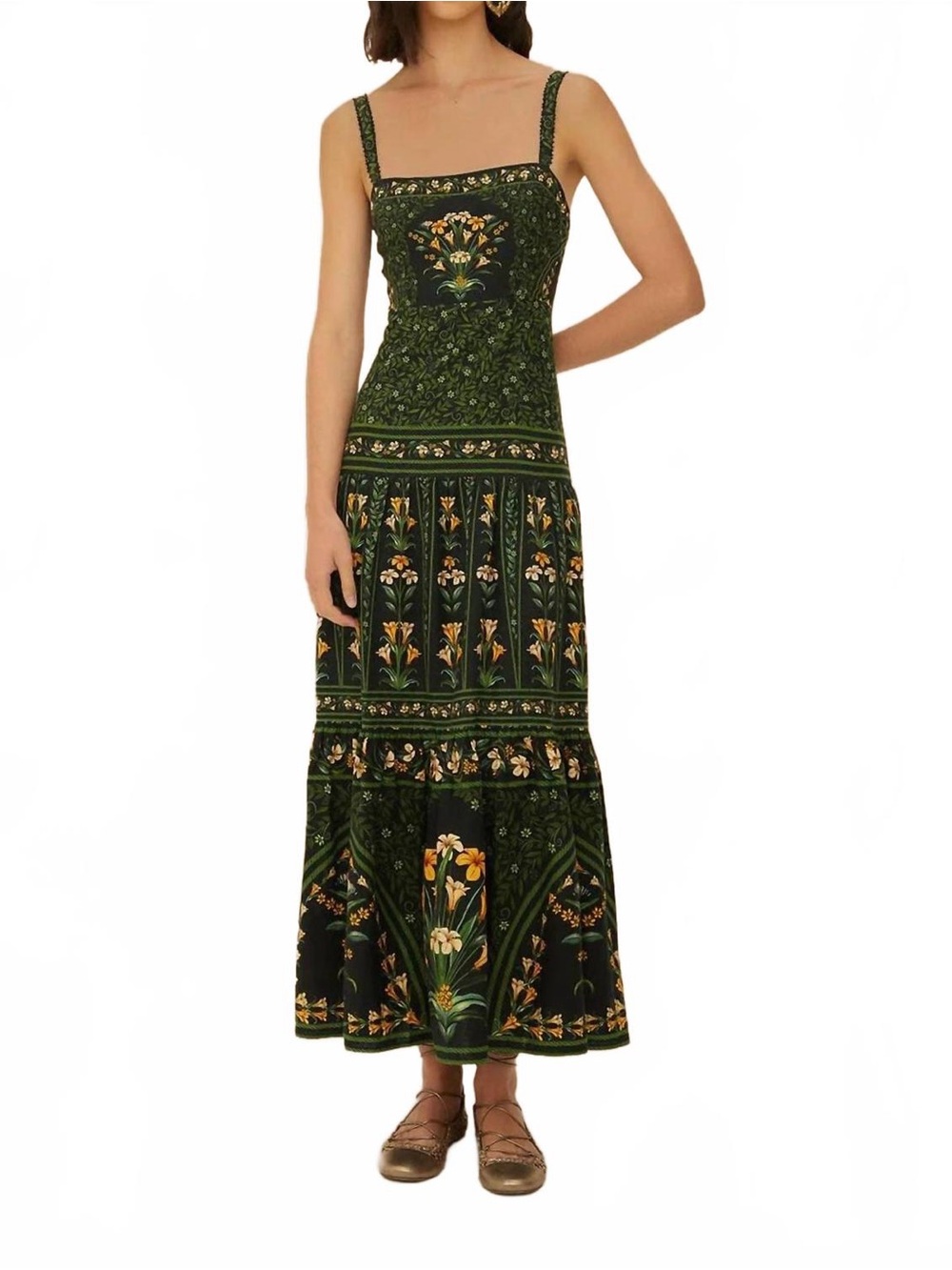 Farm Rio Black Flowers Arch Maxi dress - Picture 8 of 8